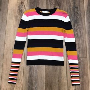 ZARA Stripe Knit Stretchy Sweater
